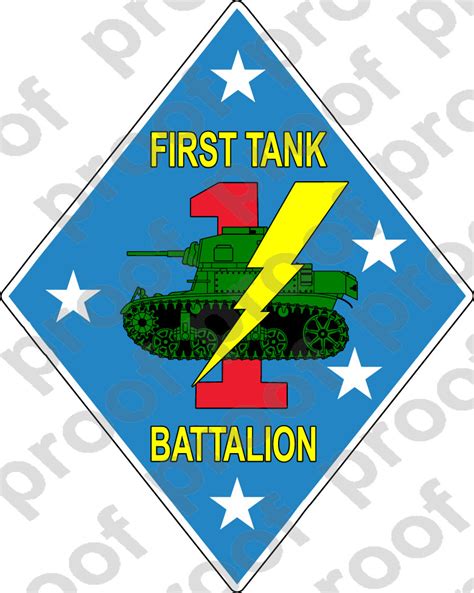 Sticker Usmc Unit 1st Tank Battalion V1 Ooo Lisc20187 Mc Graphic