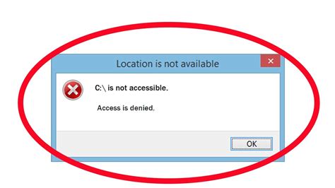 Fix C Drive Is Not Accessible Access Is Denied Error Fix Location