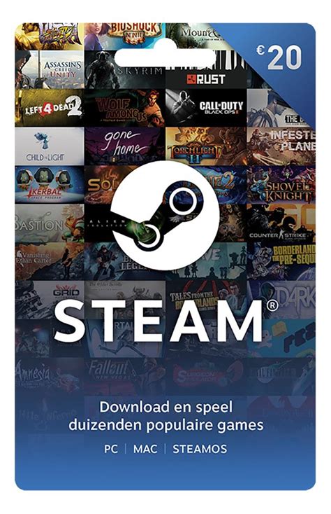 Once you buy a steam gift card, you receive a steam wallet code that you need to redeem to transfer money from steam card to steam wallet. Gift Card Steam - € 20 kopen? | Bestel eenvoudig online ...