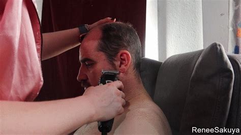 Shaving His Head From Multiple Angles Upclose Renee Sakuyas Clip
