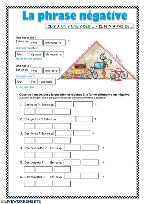 Ficha Online De Il Y A Il Ny A Pas Para 1º De Eso Puedes Hacer Los