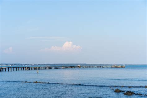 Premium Photo Wooden Bridge To Sea At Rayongthailand