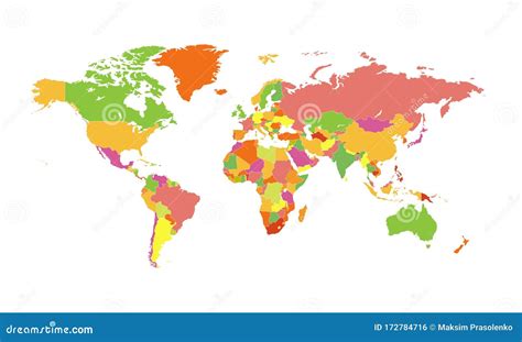 Color World Map Ii Royalty Free Stock Photo Cartoondealer