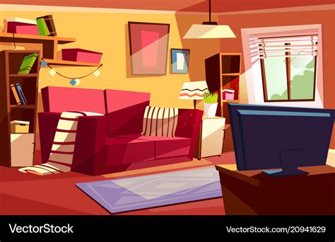 Living Room Cartoon Vector Baci Living Room