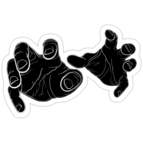 Horror Hands Stickers By Rubyred Redbubble