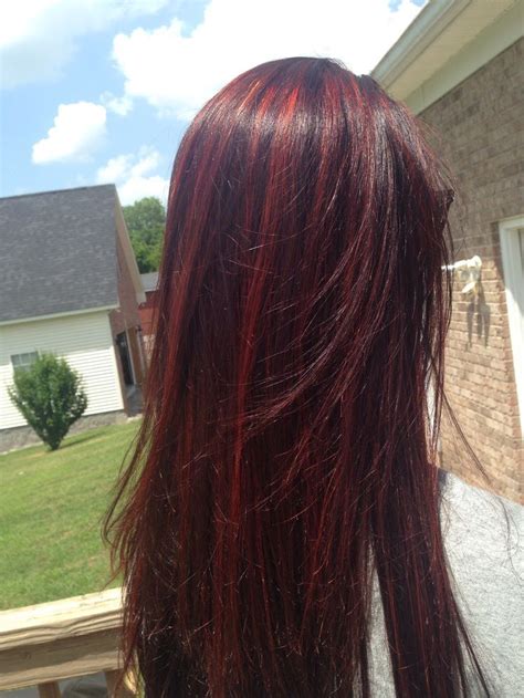 Dark Hair With Highlights Hair Highlights Red Hair Color