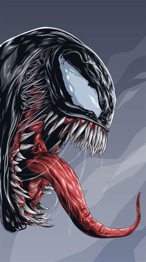 Venom Mobile Wallpaper Vector Illustration Venom Art Marvel Art