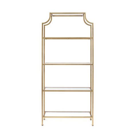 Shop wayfair for the best chrome and glass etagere. Crosley Aimee Glass Etagere | Glass bookcase, Crosley ...