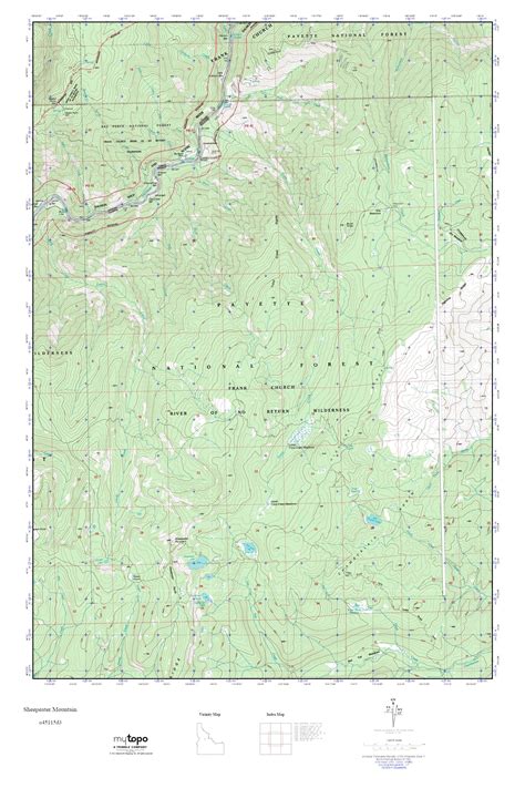Mytopo Sheepeater Mountain Idaho Usgs Quad Topo Map