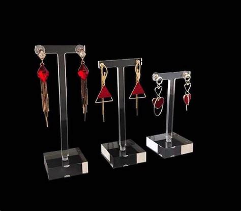 Modern Design Clear Acrylic Earring Display Stands Set Unique Etsy