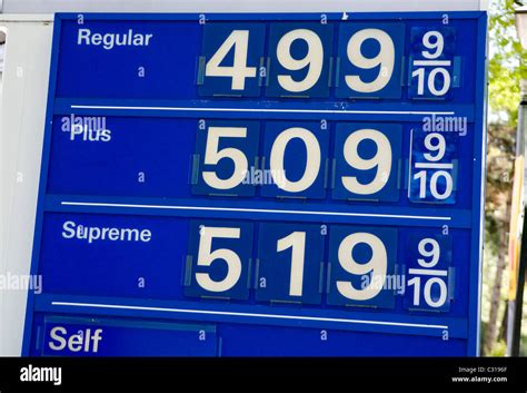High gasoline prices at a U.S. gas station Stock Photo: 36293895 - Alamy