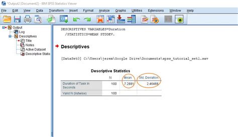 Calculate Mean And Standard Deviation In Spss Quick Spss Tutorial
