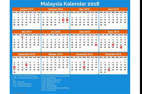 The malaysia calendar 2018 published here has been officially published from the prime minister's department. December 2018 Calendar malaysia | Calendar 2019 with ...