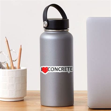 I Love Concrete Sticker For Sale By Dzinediva Redbubble