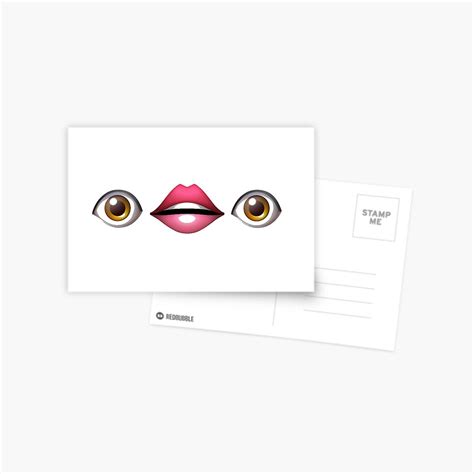 Eye Mouth Emoji Meme Postcard For Sale By Alyd Redbubble