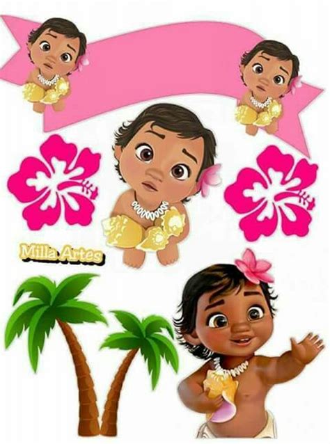 Free Printable Moana Baby Cake Toppers Oh My Baby