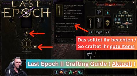 Last Epoch Crafting Guide Das M Sst Ihr Beachten So Craftet Ihr Gute Items Youtube