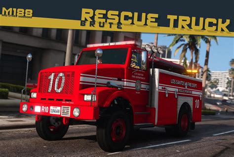 Brute Fire Rescue Truck Add On Liveries Template Gta5