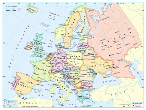 Cartina Geografica Politica Dell Europa In Italiano