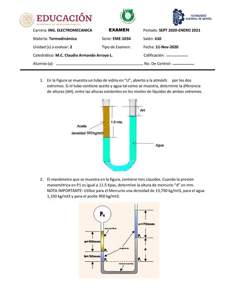 Examen Noviembre Autumn Preguntas Y Respuestas Carrera Ing Electromecanica Per Odo