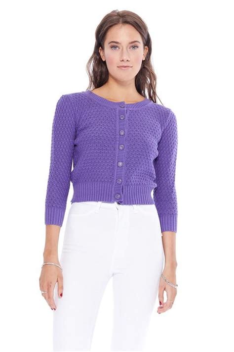 Womens Cute Pattern Cropped Cardigan Sweaters Online Yemak Sweater