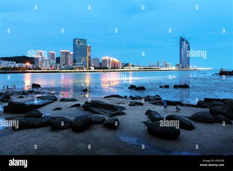 Gulangyu Island Xiamen Fujian China Beach Night Stock Photo Alamy