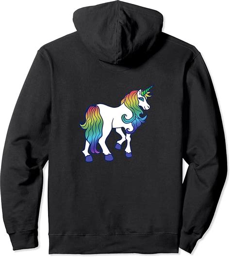Rainbow Unicorn Pullover Hoodie Clothing Shoes And Jewelry