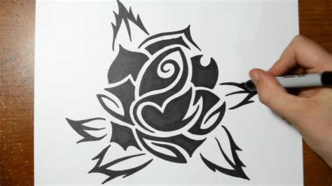 May 17, 2021 · draw a lot. How to Draw a Rose - Cool Tribal Art Style - YouTube