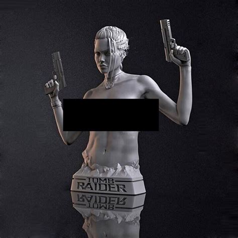 Nude Jolie Lara Croft Bust Gk 3d Print Figure Model Kit Unpainted