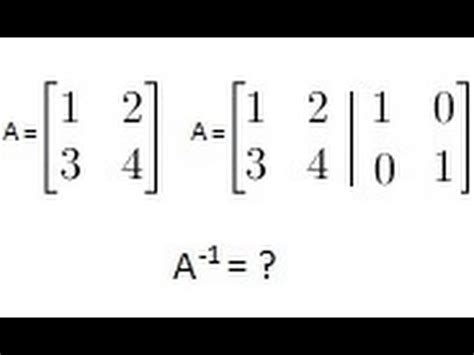 Algebra - Finding the Inverse of a Matrix (2 of 2) A 2X2 Matrix - 2 ...
