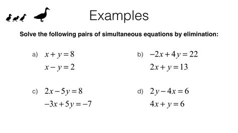 Mathematics Simultaneous Equations Pdf Png