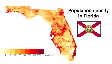 Population Density In Florida Florida Density Map