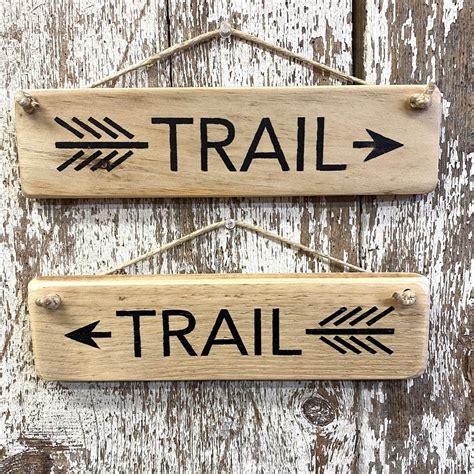 Trail Signs For Hiking Sign Hiking Ts Trail Markers Path Etsy