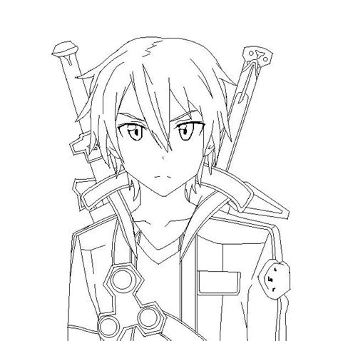 Color individual pages or download a bunch to make your own coloring book. Kirito Sword Art Online Coloring Pages | Desenhos preto e ...