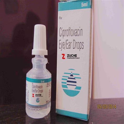 Allopathic Anti Bacterial Ciprofloxacin Eye And Ear Drop Ml Bottle Size Ml Rs Piece