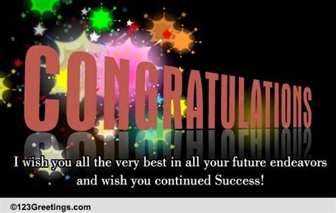 Wish You Continued Success Free Promotion Ecards Greeting Cards 123