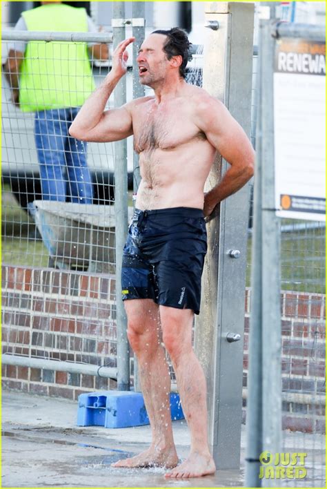 Hugh Jackman Showers Off His Shirtless Body After His Beach Workout Photo 4119602 Hugh