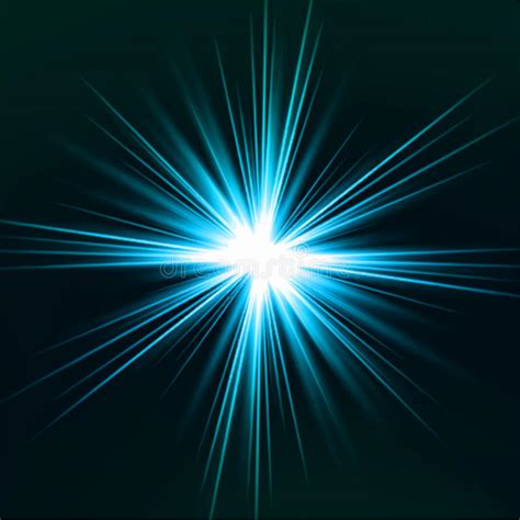 Light Flare Blue Effect Vector Royalty Free Stock Image