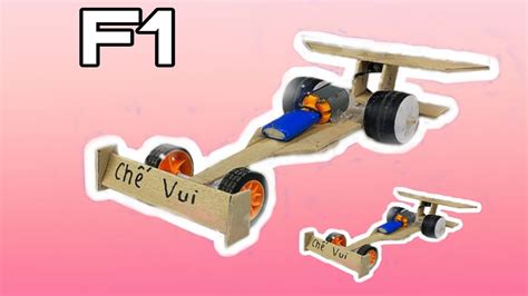 How To Make F1 Car From Dc Motor At Home Youtube