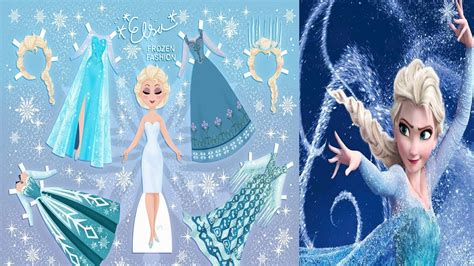 Frozen Elsa Paper Dolls Dressing Up Elsa Youtube