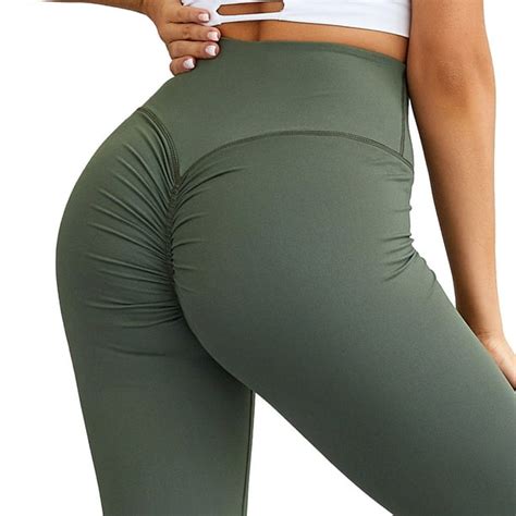 fittoo fittoo activewear yoga leggings women sexy ruched butt high waist yoga pants butt lift