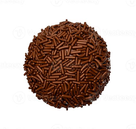 Chocolate Sprinkle Coated Chocolate Ball Delicious Candy 3d