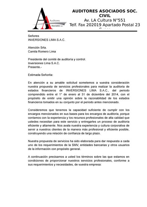 1 Docsistemas Carta Nota De Solicitud De Auditoriadocx Servidor Images