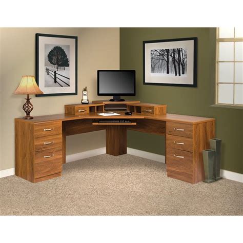 American Furniture Classics 72 In L Shaped Corner Workcenter Desk With