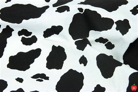 Cow Print Cotton Fabric White Cow Hide Cow Print Fabric Ironing Pad Cowhide Print Cowhide