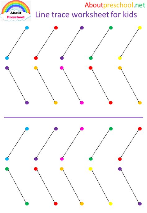 Preschool Tracing Lines Worksheets For 3 Year Olds Printable Form