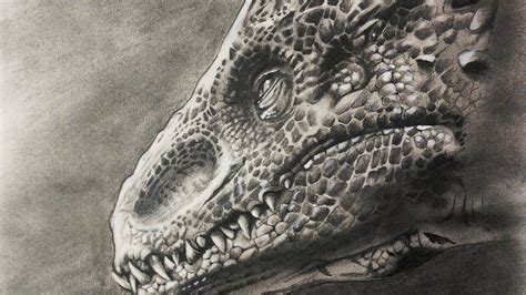 Drawing Indominus Rex From Jurassic World Youtube