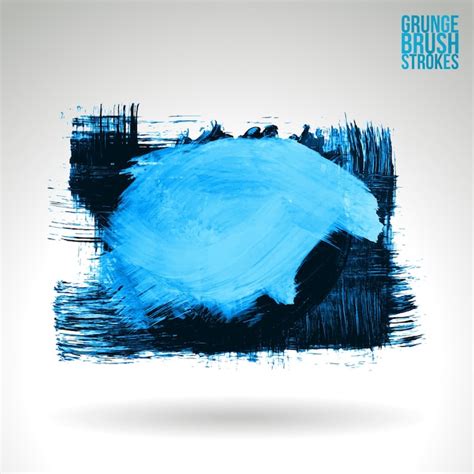 Premium Vector Blue Brush Stroke And Texture Grunge Vector Abstract