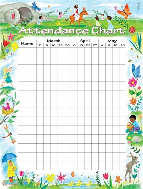 Printable Sunday School Attendance Chart