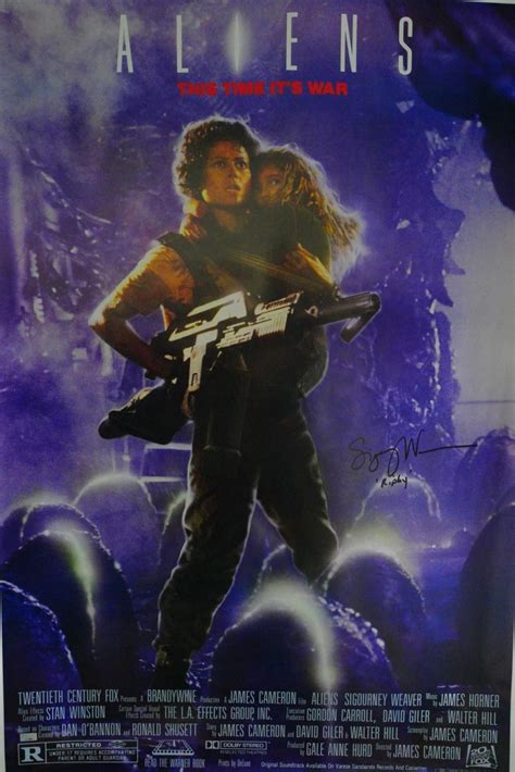 Sold Price Aliens 1986 Sigourney Weaver Signed Poster Wcoa March